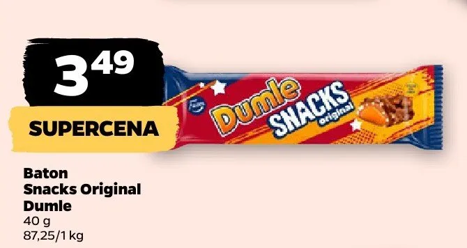 Baton Snacks Original Dumle promocja w Netto