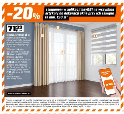 Roleta Mini Zebra Dzień Noc Classic 35x150 cm promocja w OBI