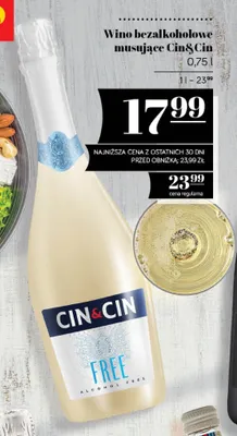 Wino bezalkoholowe musujące Cin&Cin promocja w POLOmarket