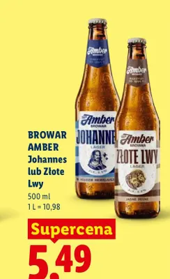 Piwo Browar Amber Johannes promocja w Lidl