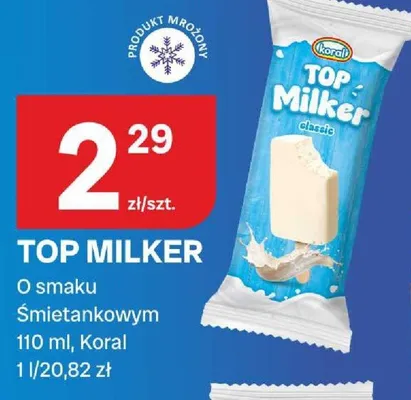 Lody Top Milker classic o smaku śmietankowym Koral promocja w Chorten