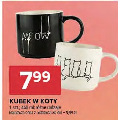 Kubek w koty różne rodzaje promocja w Stokrotka