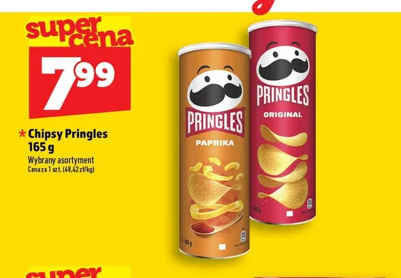 Chipsy Pringles Original promocja w TOPAZ