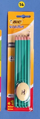 Ołówek BIC Evolution z gumką 10-pak promocja w Biedronka