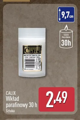 Wkład parafinowy 30 h Calix promocja w Aldi