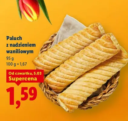 Paluch z nadzieniem waniliowym promocja w Lidl
