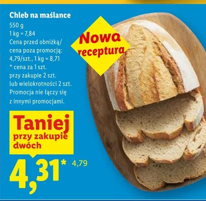 Chleb na maślance promocja w Lidl