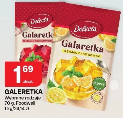 Galaretka Delecta wybrane rodzaje promocja w Chorten
