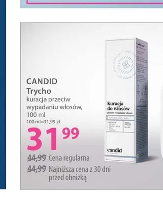 Kuracja przeciw wypadaniu włosów Candid Trycho promocja w Hebe