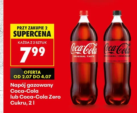 Napój gazowany Coca-Cola Original Taste promocja w Biedronka