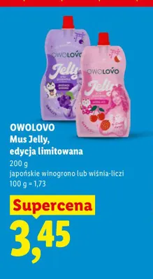 Mus Jelly edycja limitowana wiśnia-liczi Owolovo promocja w Lidl