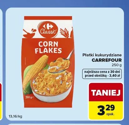 Płatki kukurydziane Carrefour Classic promocja w Carrefour Market