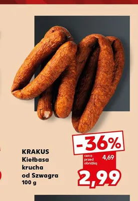 Kiełbasa krucha od Szwagra Krakus promocja w Kaufland