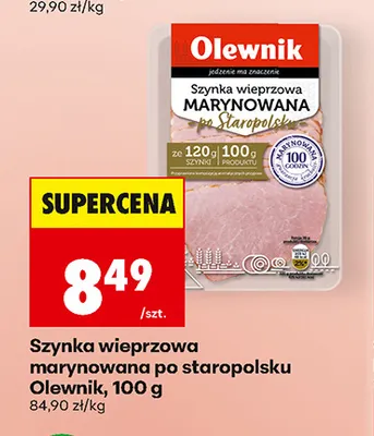Szynka wieprzowa marynowana po staropolsku Olewnik promocja w Biedronka
