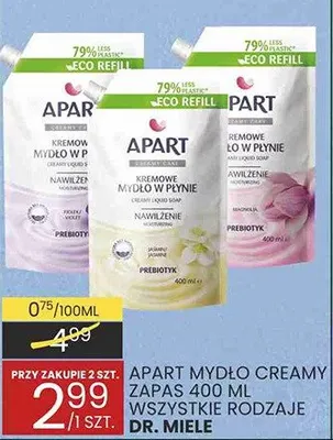 Mydło creamy zapas 400ml wszystkie rodzaje Dr. Miele promocja w Wafelek