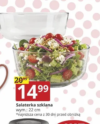 Salaterka szklana 22 cm promocja w Prymus AGD