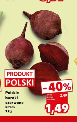 Buraki czerwone polskie promocja w Kaufland
