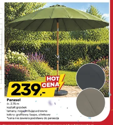 Parasol śr. 2,75m kształt grzybek promocja w Bricomarche