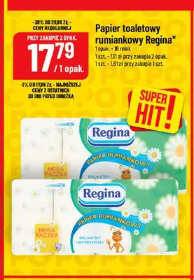 Papier toaletowy rumiankowy Regina promocja w POLOmarket
