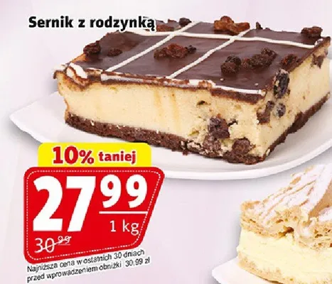 Sernik z rodzynką Cukiernia Mazurska promocja w Prim Market