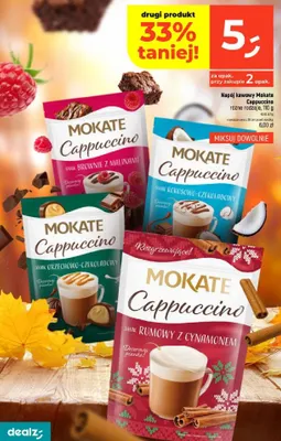 Kawa rozpuszczalna Napój kawowy Mokate Cappuccino smak brownie z malinami promocja w Dealz