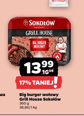 Big burger wołowy Grill House Sokołów promocja w Netto