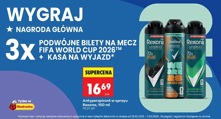 Antyperspirant w sprayu promocja w Biedronka