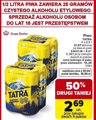 Piwo KAUCJA + 4 zł promocja w Carrefour