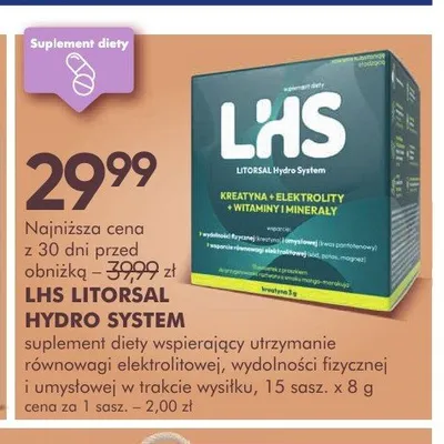 Suplement diety LHS Litorsal Hydro System promocja w Super-Pharm