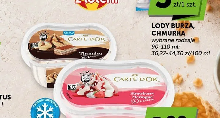 Lody Carte D'Or Mini Tiramisu Dream promocja w Groszek