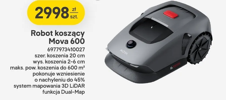 Robot koszący Mova 600 promocja w Castorama