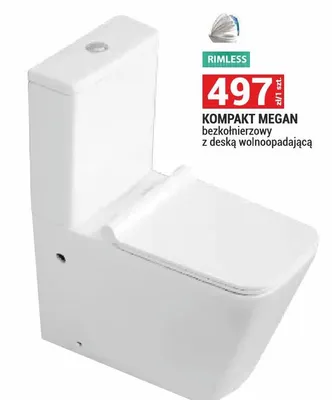 Kompakt Megan bezkołnierzowy z deską wolnoopadającą promocja w Merkury Market