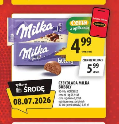 Czekolada Milka White promocja w Arhelan