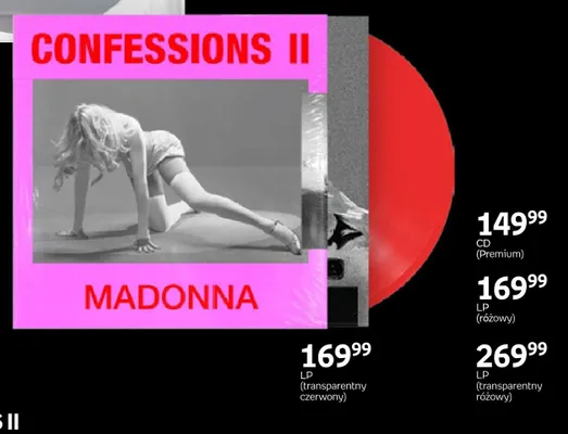 Płyta winylowa LP Madonna Confessions II różowy promocja w Empik