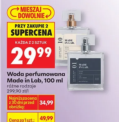 Woda perfumowana Made in Lab różne rodzaje promocja w Biedronka