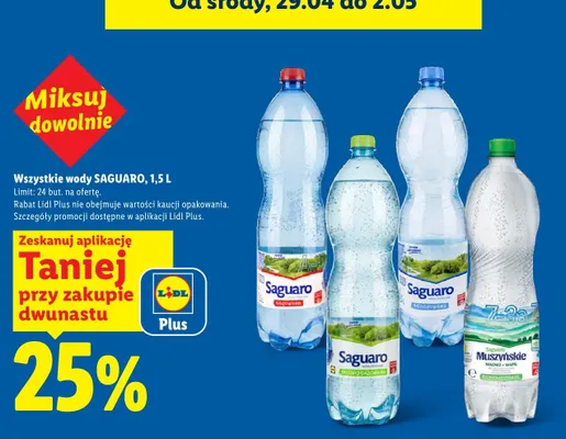 Woda Saguaro promocja w Lidl