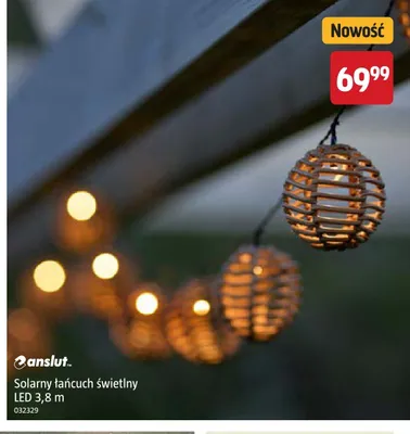 Solarny łańcuch świetlny LED 3,8 m Anslut promocja w Jula