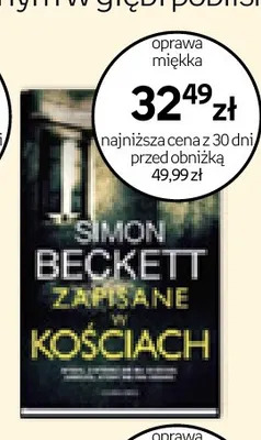 Książka Zapisane w kościach Simon Beckett promocja w Empik