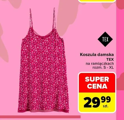 Koszula damska na ramiączkach TEX promocja w Carrefour