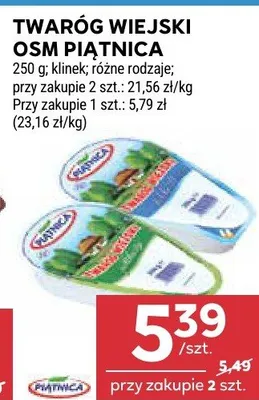 Twaróg wiejski OSM Piątnica klinek promocja w Stokrotka