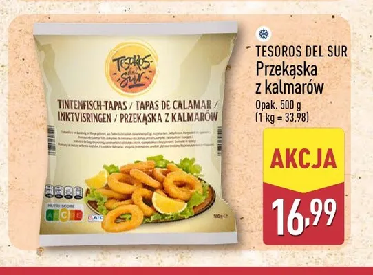 Przekąska z kalmarów Tesoros Del Sur promocja w Aldi