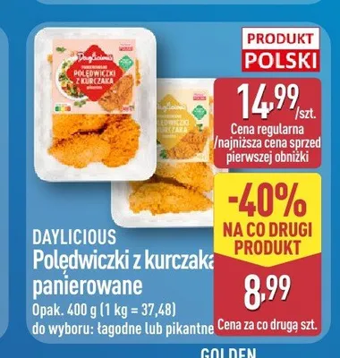 Polędwiczki z kurczaka panierowane pikantne Daylicious promocja w Aldi