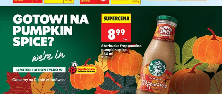 Kawa Starbucks Frappuccino Pumpkin Spice promocja w Biedronka