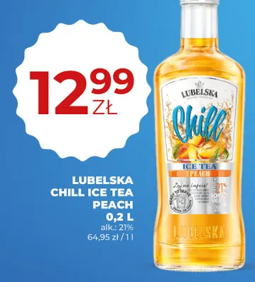 Likier Lubelska Chill Ice Tea Peach promocja w Duży Ben