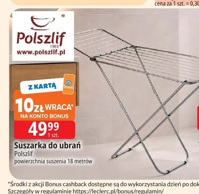 Suszarka do ubrań Polszlif promocja w Leclerc