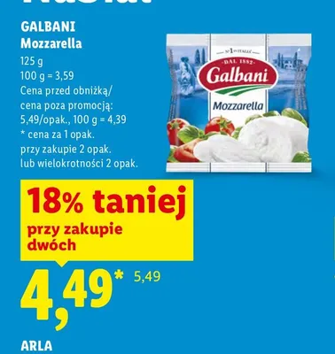 Mozzarella Galbani promocja w Lidl