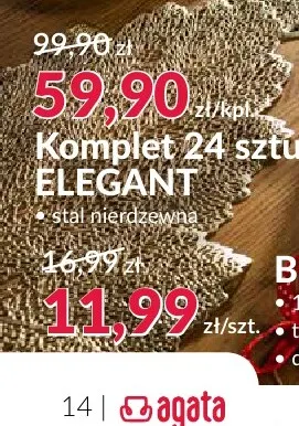 Komplet 24 sztućców Elegant promocja w Salony Agata