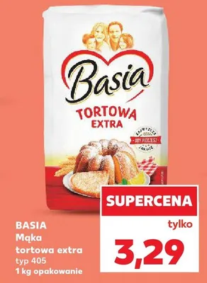 Mąka tortowa extra typ 405 Basia promocja w Kaufland