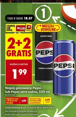 Napój gazowany Pepsi promocja w Biedronka