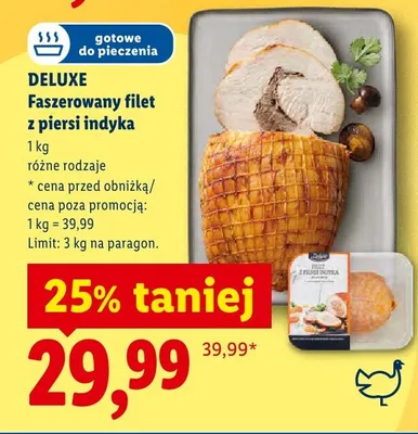 Faszerowany filet z piersi indyka, różne rodzaje promocja w Lidl